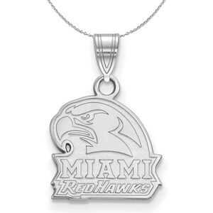 Sterling Silver Miami U. Small Pendant Necklace - 24 Inch